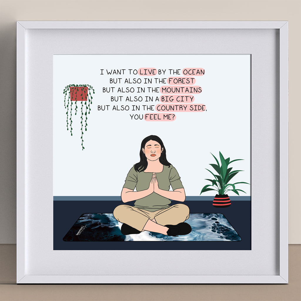 I want to live by the ocean Doodle Card