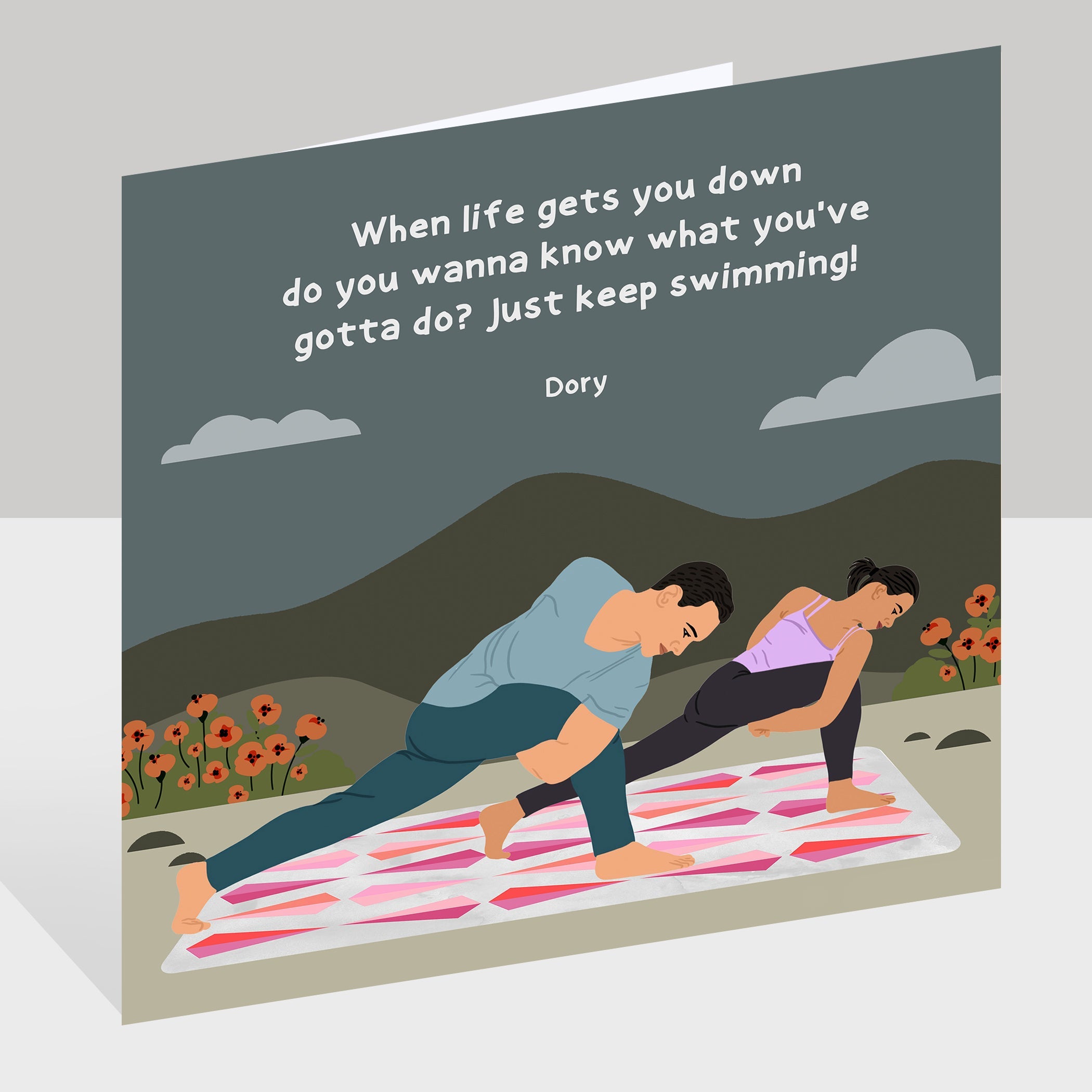 Just Keep Swimming Doodle Card