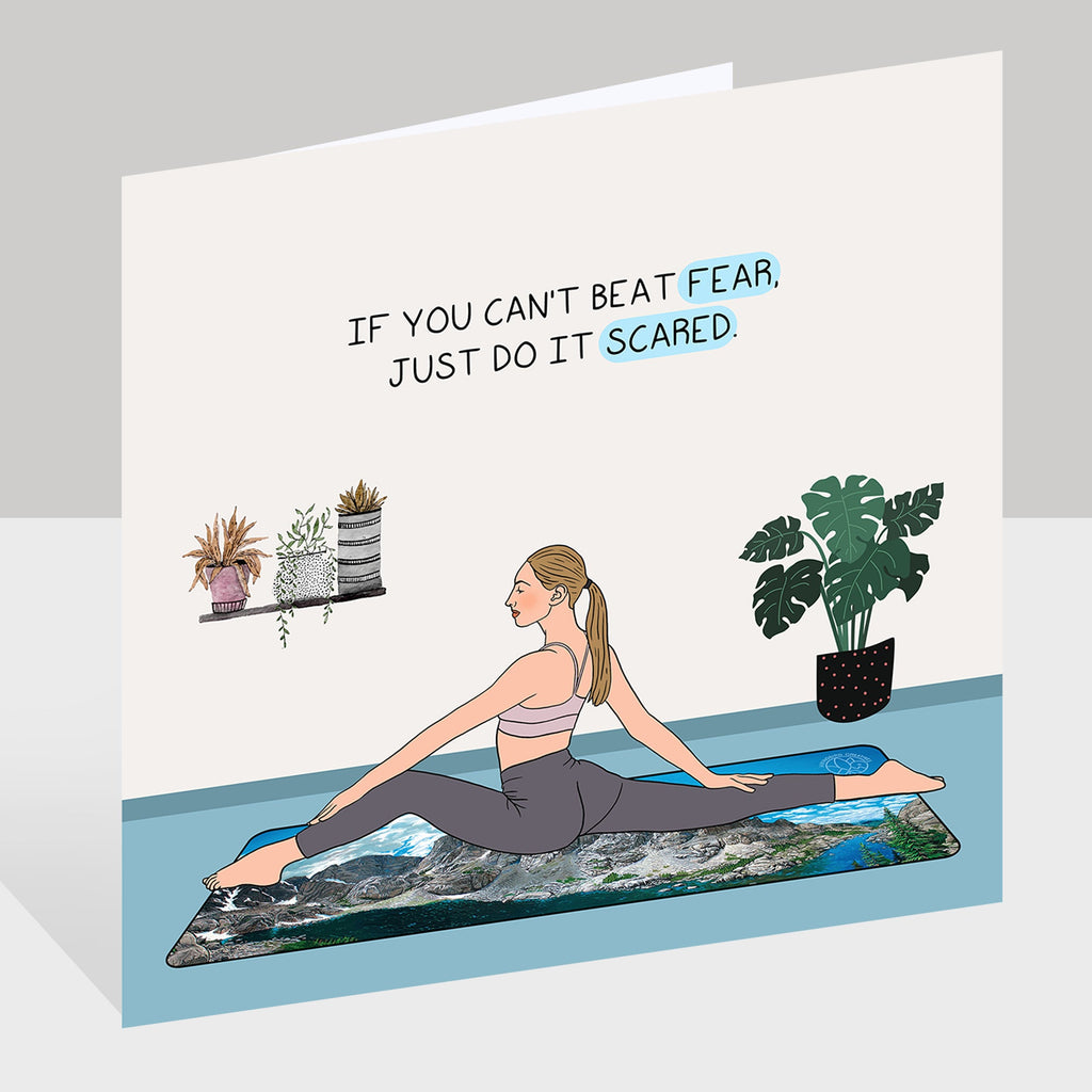 Just do it scared Doodle Card