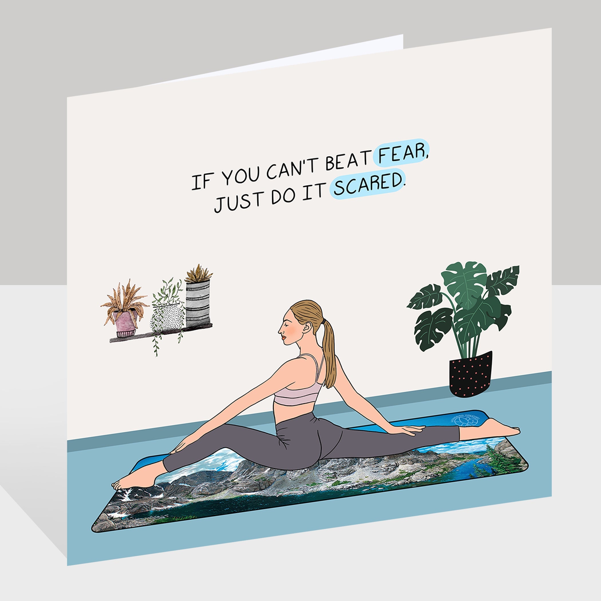Just do it scared Doodle Card