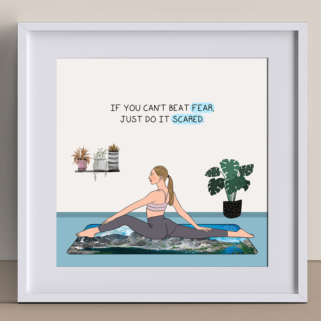 Just do it scared Doodle Card