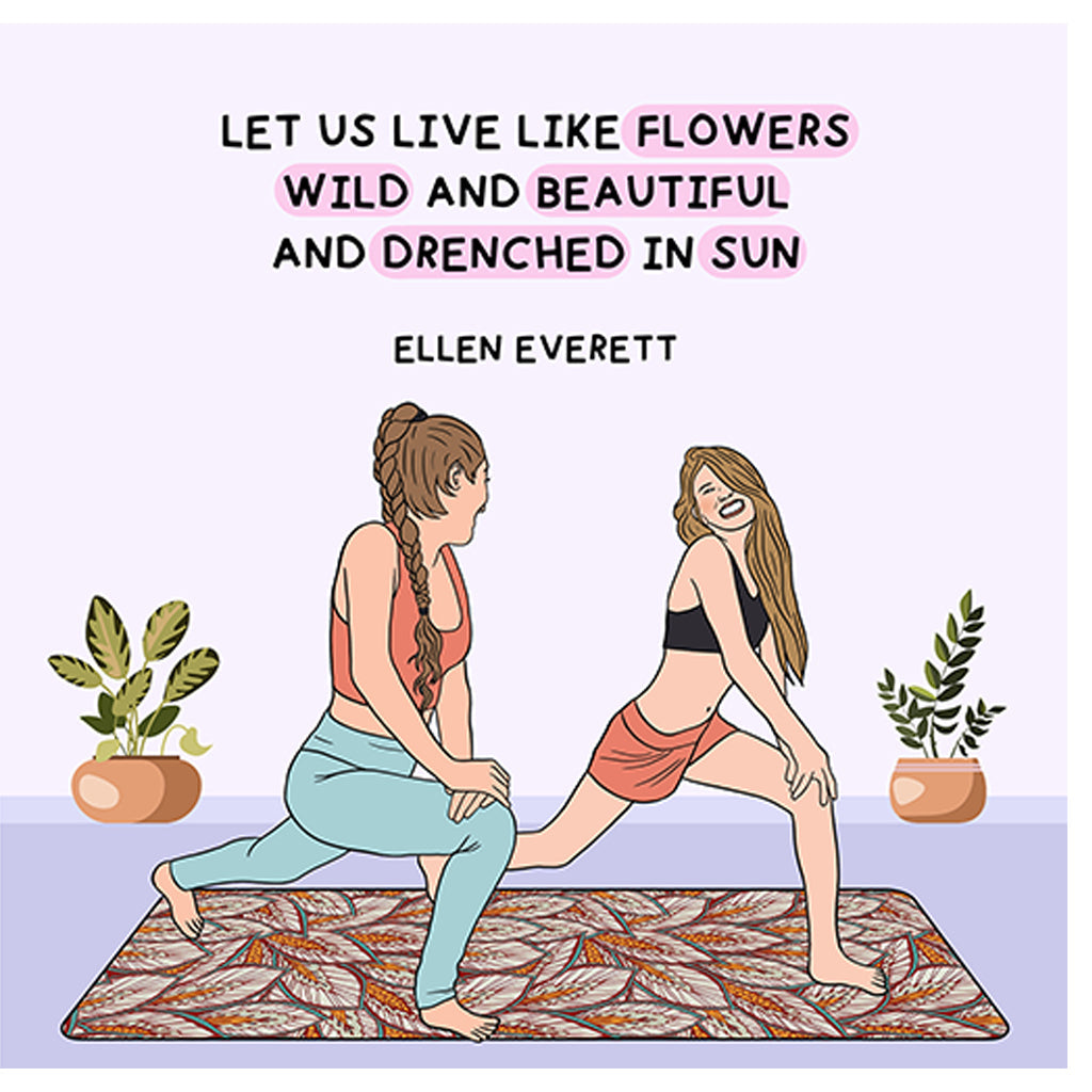 Let Us Live Like Flowers Doodle Card