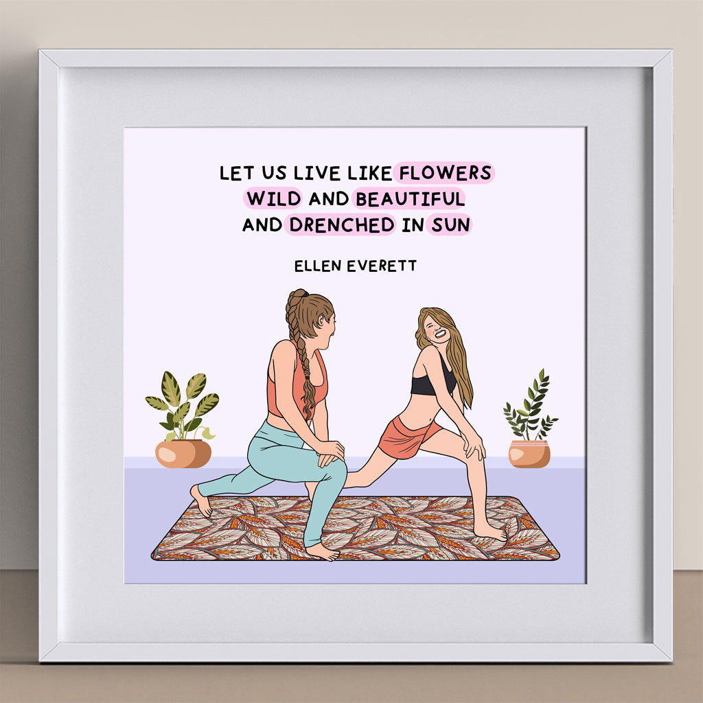 Let Us Live Like Flowers Doodle Card