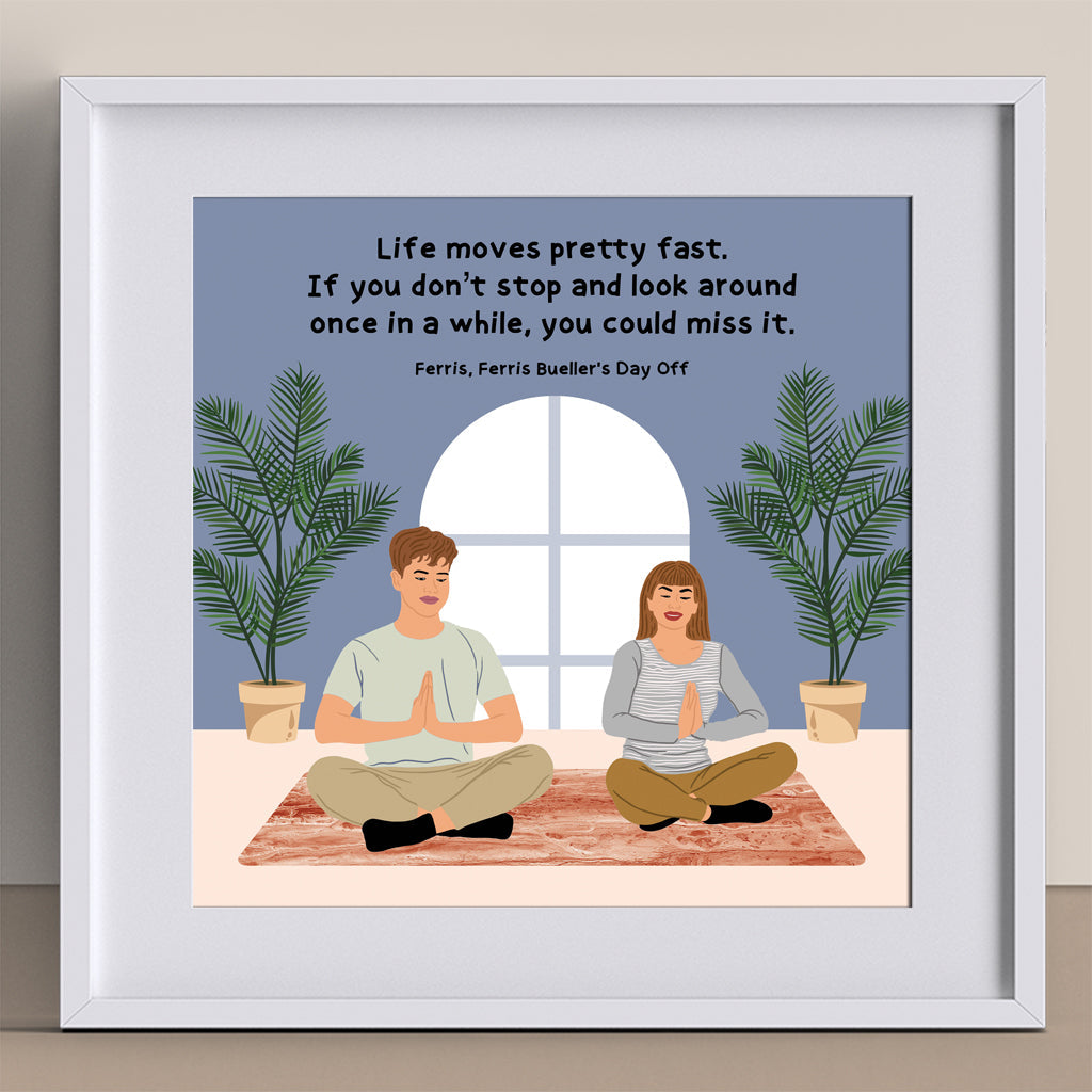 Life Moves Pretty Fast Doodle Card