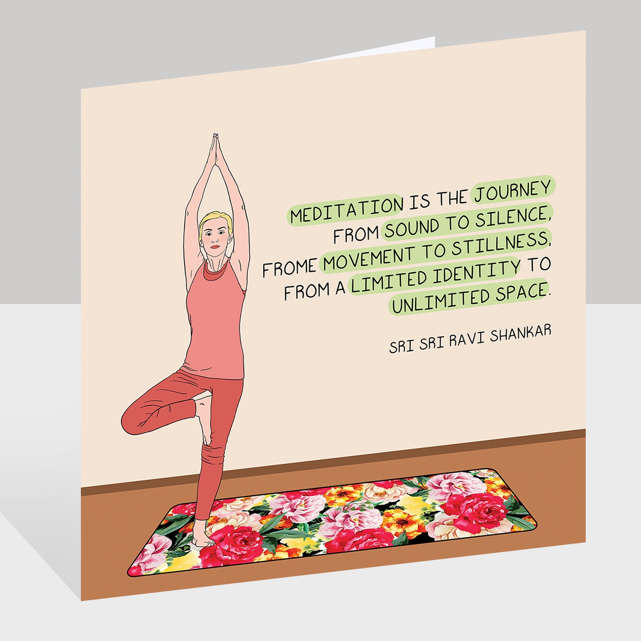 Meditation is the Journey Doodle Card