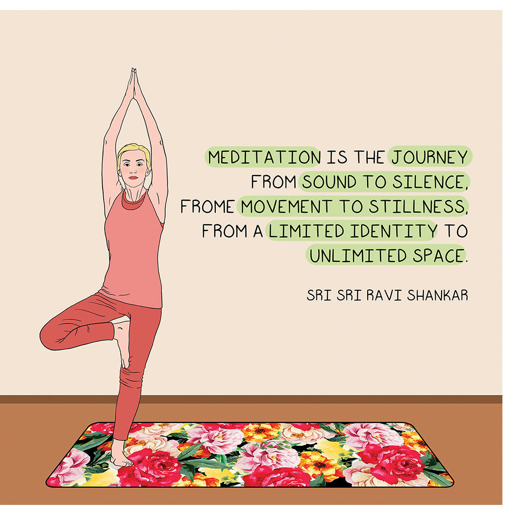 Meditation is the Journey Doodle Card