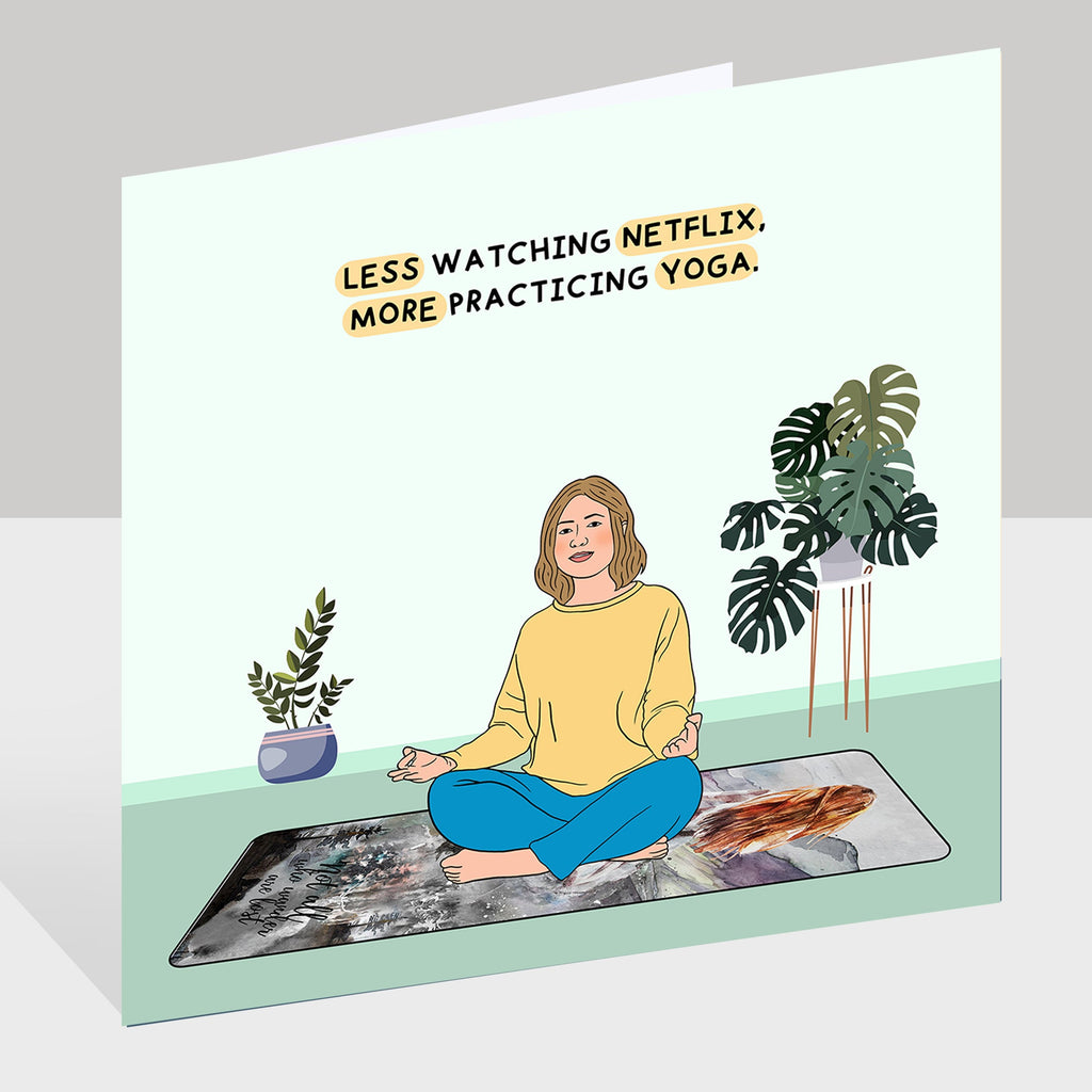 More Practicing Yoga Doodle Card