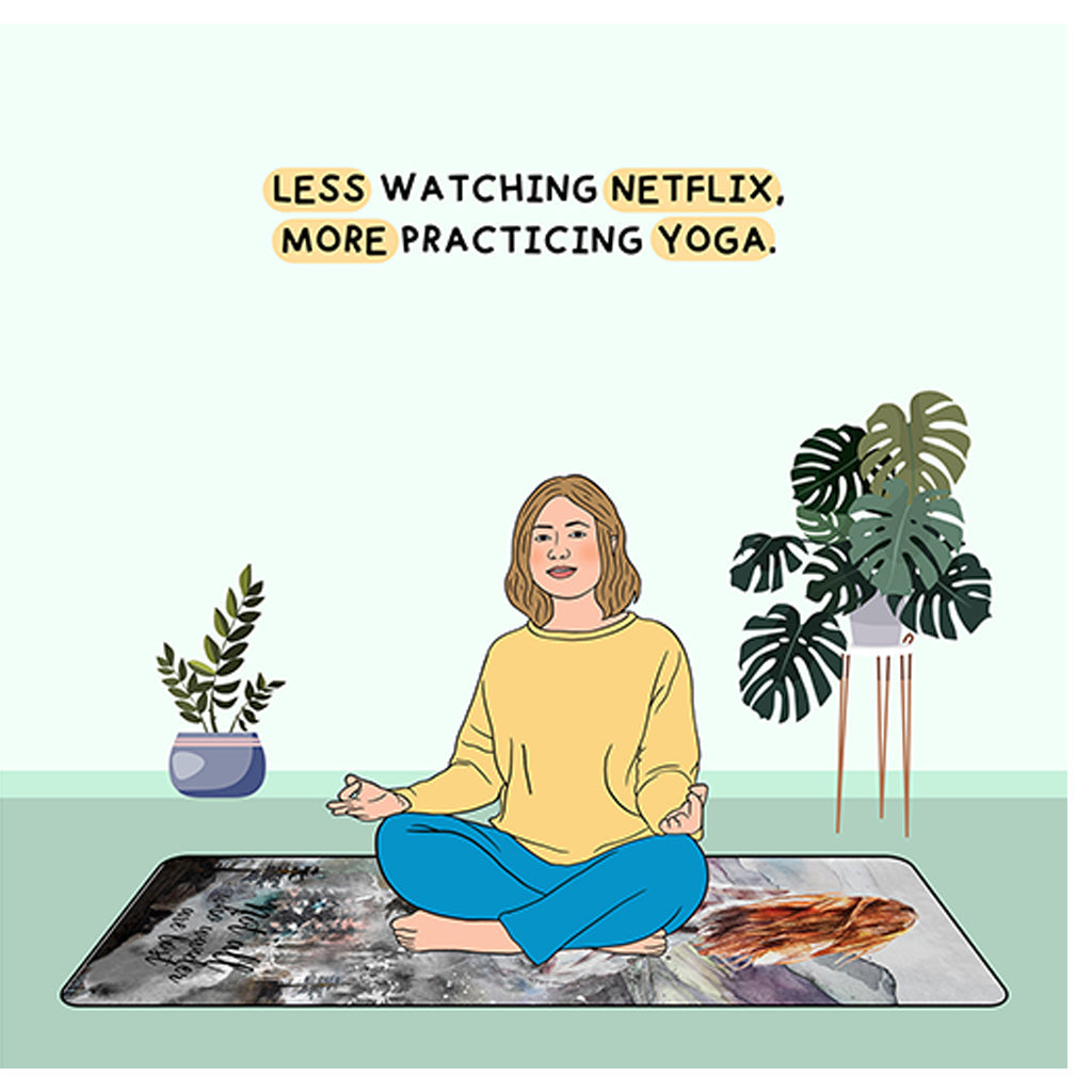 More Practicing Yoga Doodle Card