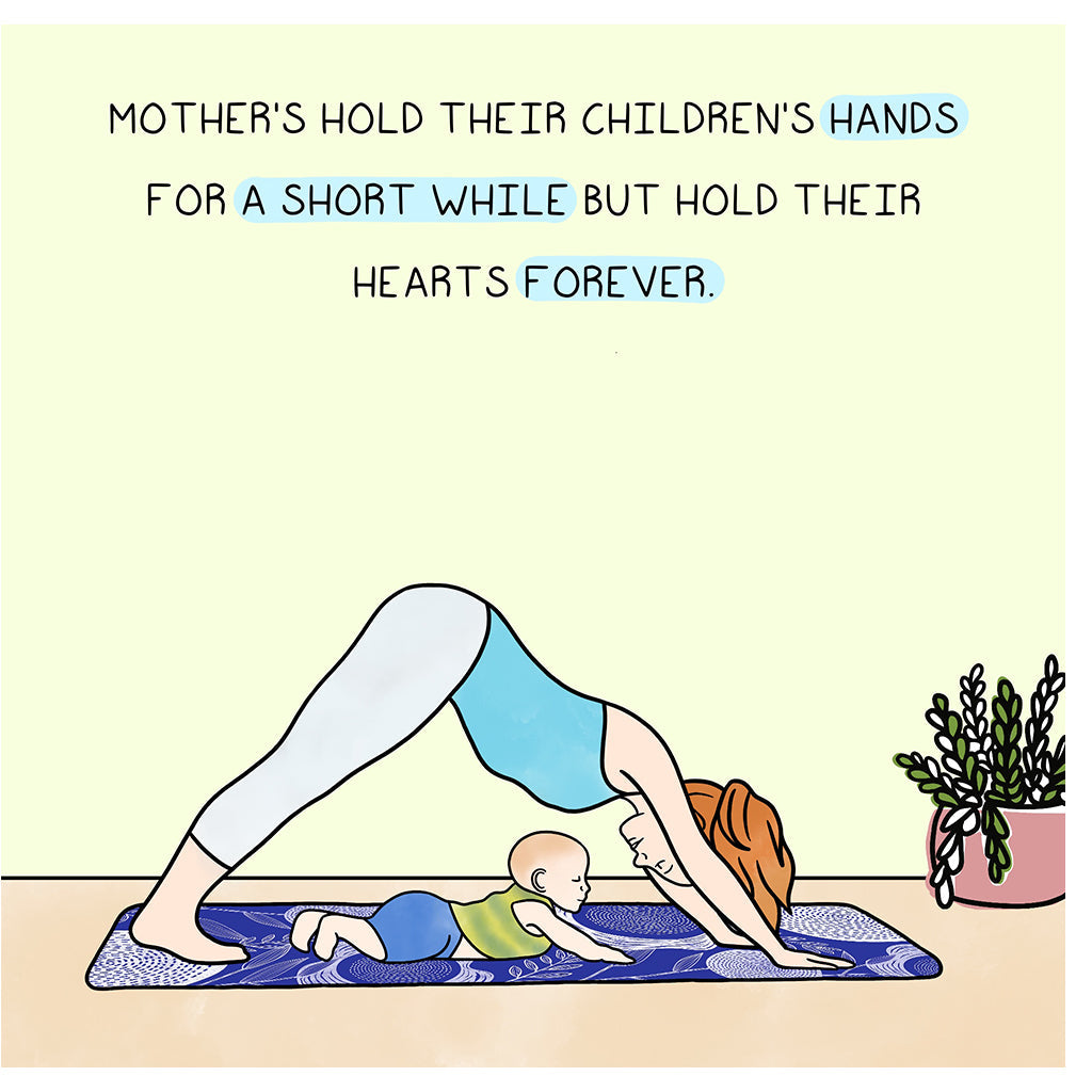 Mother's Hold Their Children Doodle Card