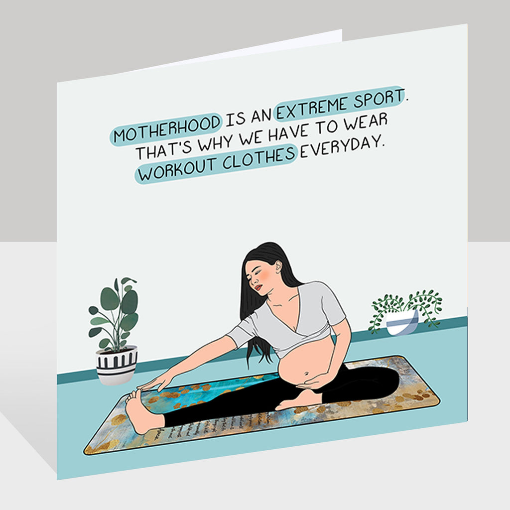 Motherhood is an extreme sport Doodle Card