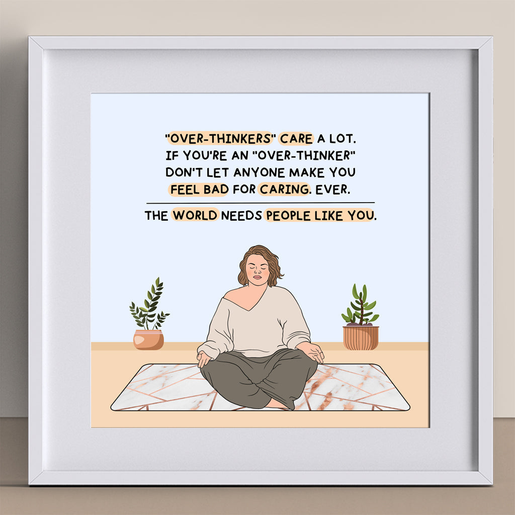 Overthinkers Care A Lot Doodle Card