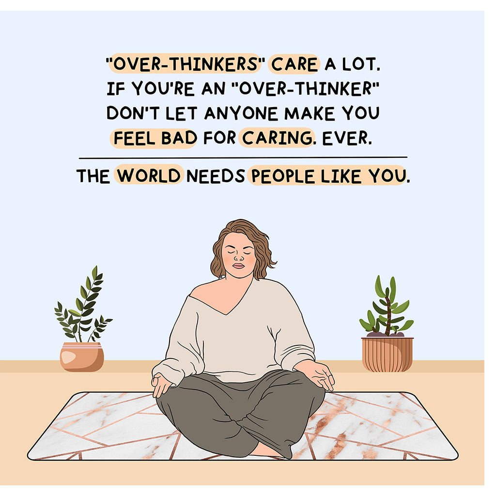 Overthinkers Care A Lot Doodle Card