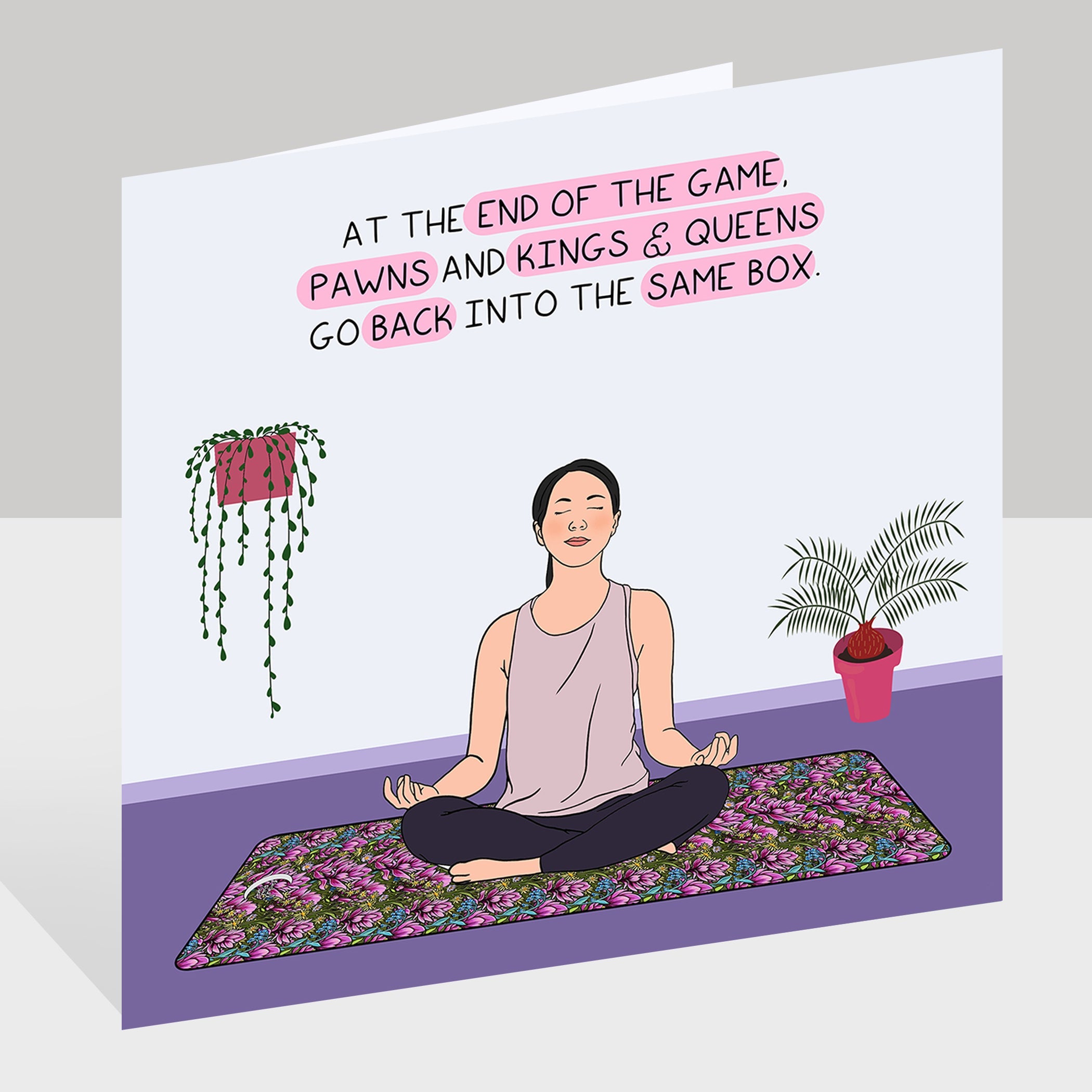 Pawns and kings and queens Doodle Card