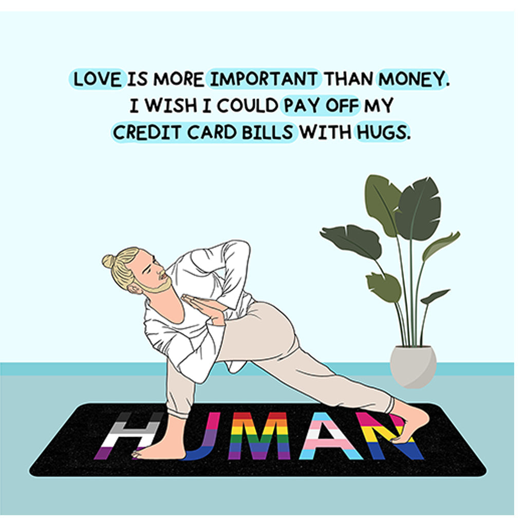 Pay Off My Credit Cards With Hugs Doodle Card