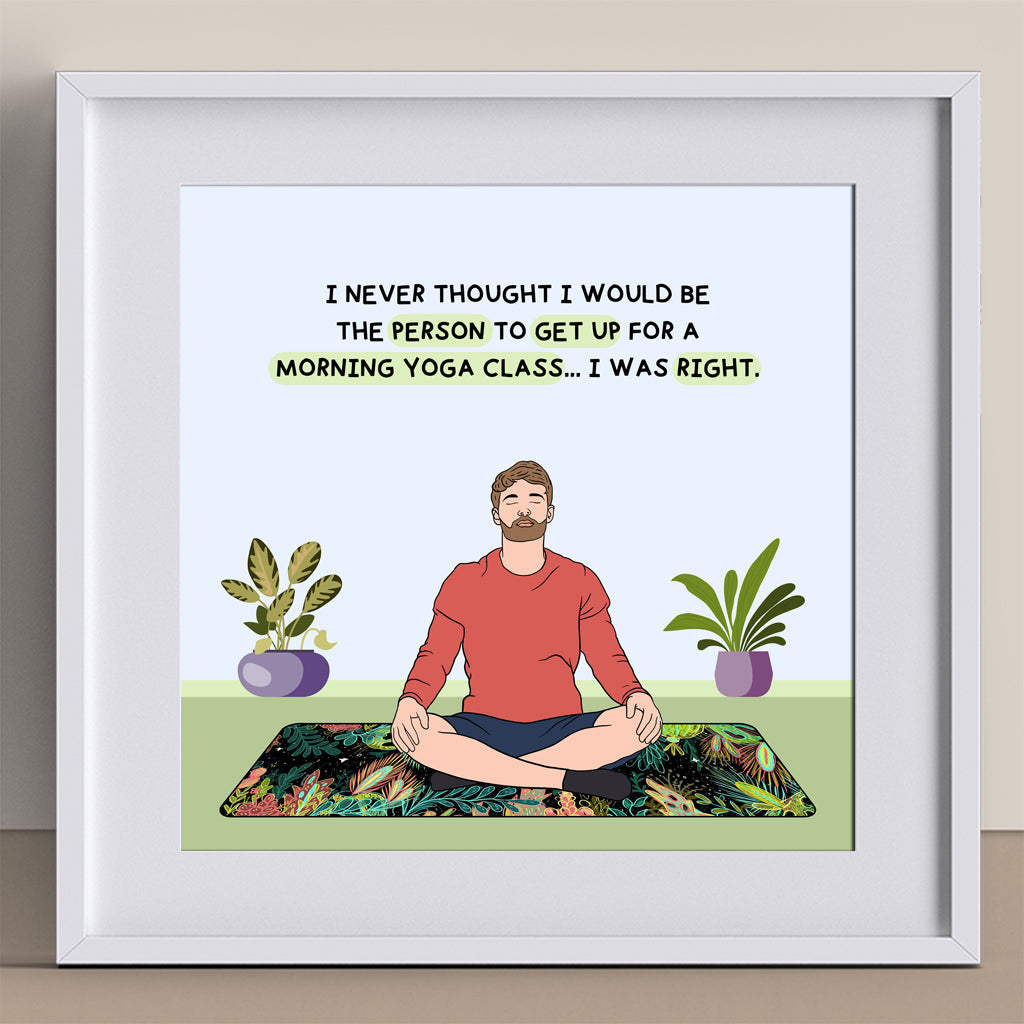 Person To Get Up For A Morning Yoga Class Doodle Card