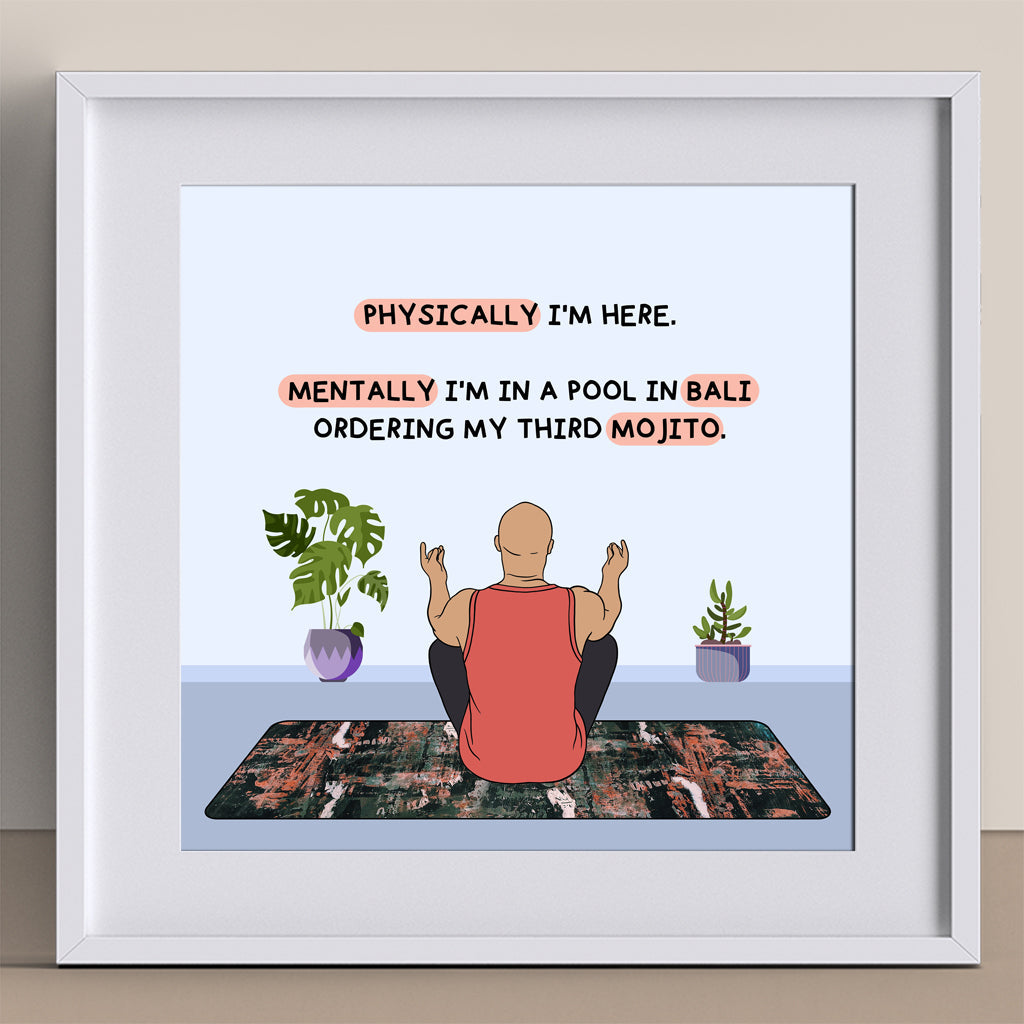 Physically I'm Here Doodle Card