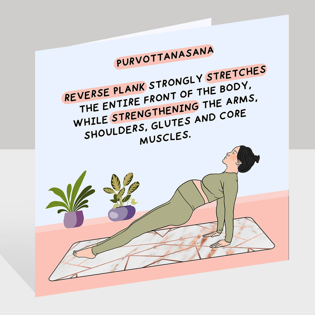 Purvottanasana Doodle Card