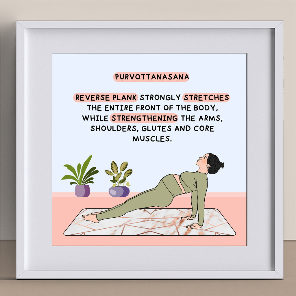 Purvottanasana Doodle Card