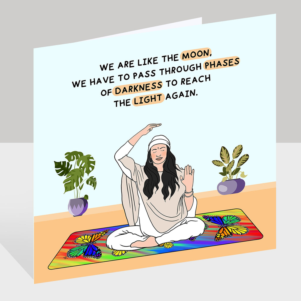 We Are Like The Moon Doodle Card