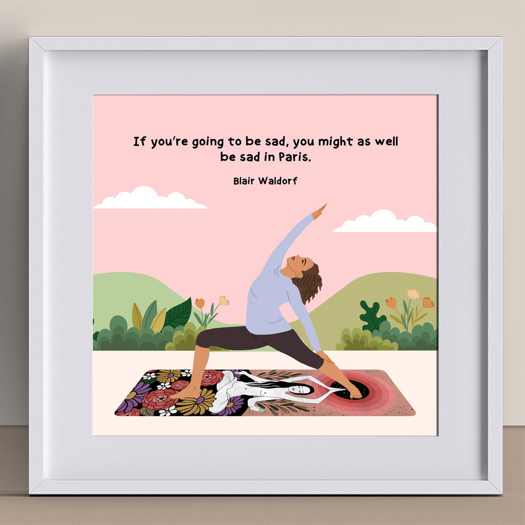 Sad In Paris Doodle Card