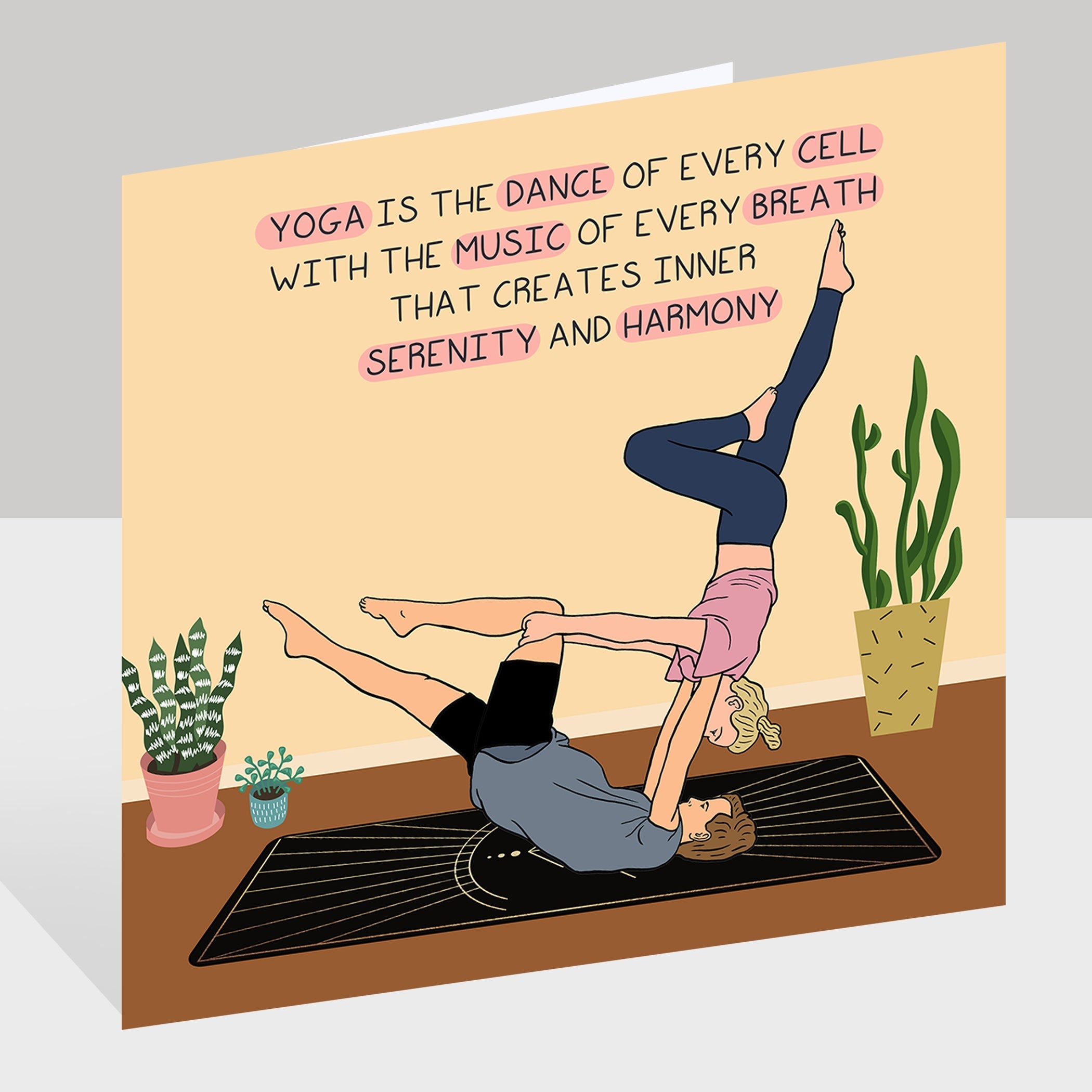 Serenity And Harmony Doodle Card