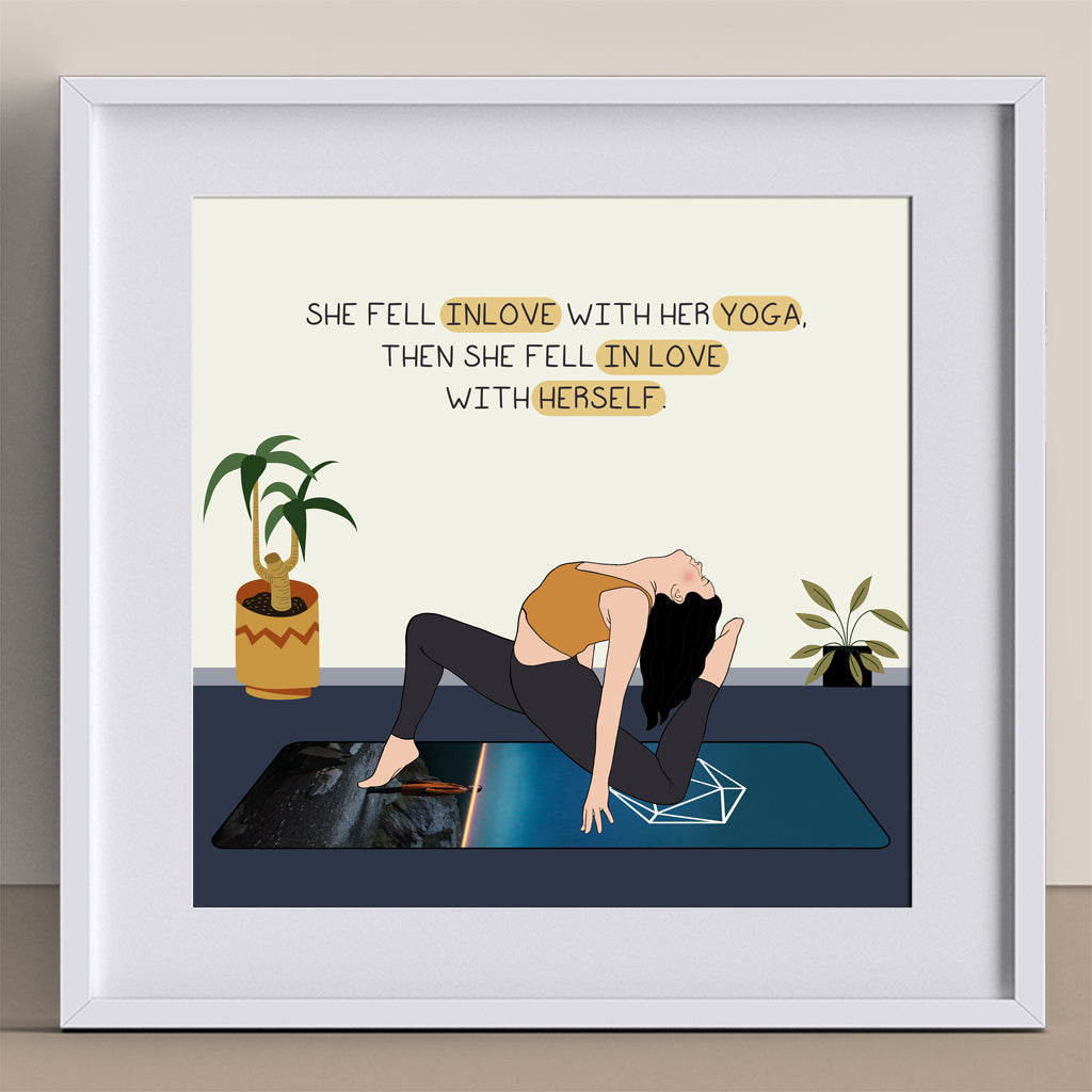 She Fell Inlove Doodle Card