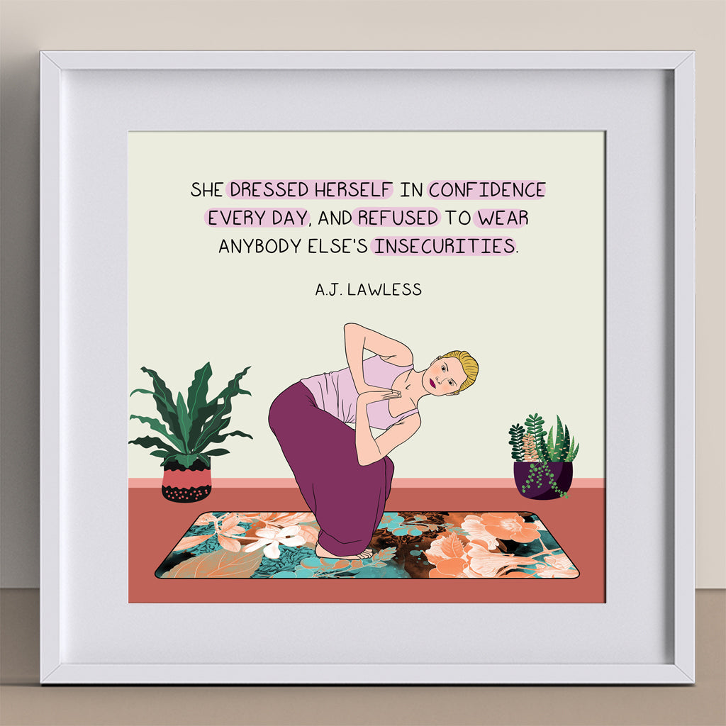 She Dressed Herself in Confidence Doodle Card