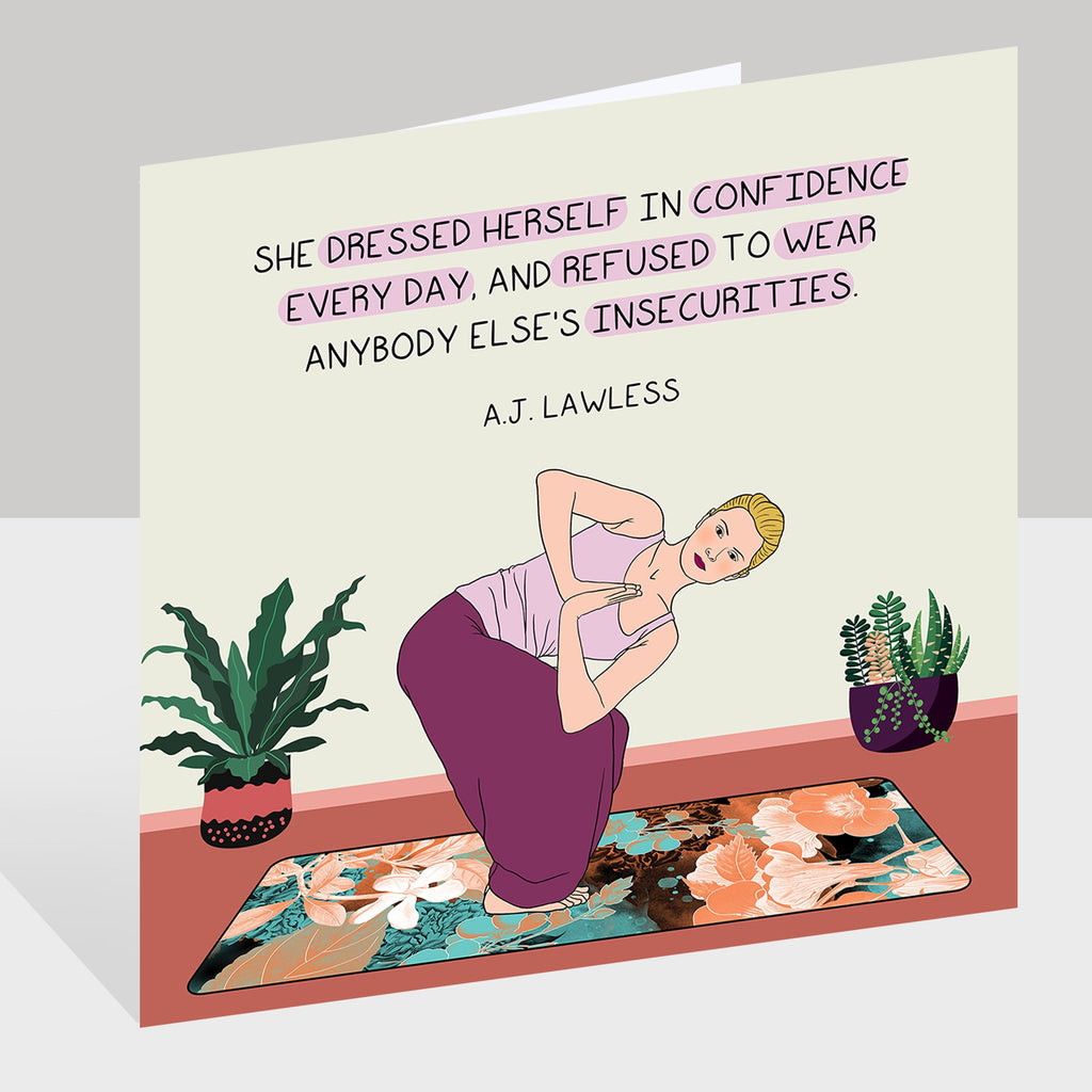 She Dressed Herself in Confidence Doodle Card