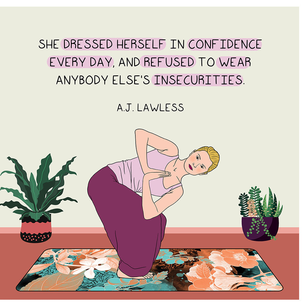 She Dressed Herself in Confidence Doodle Card