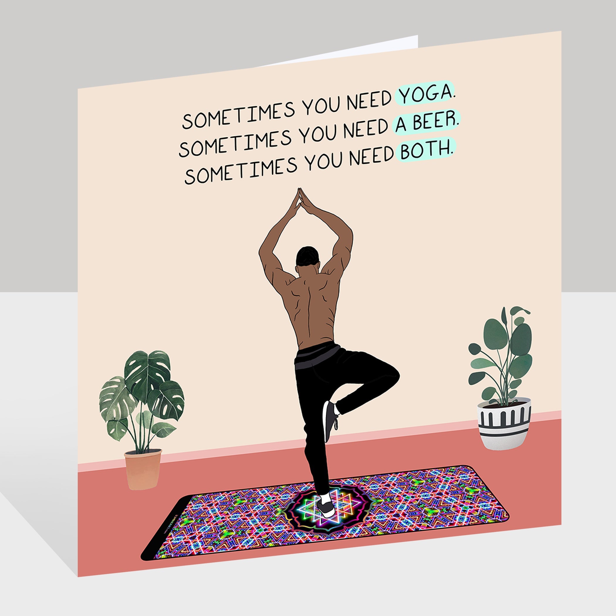 Sometimes You Need Yoga Doodle Card