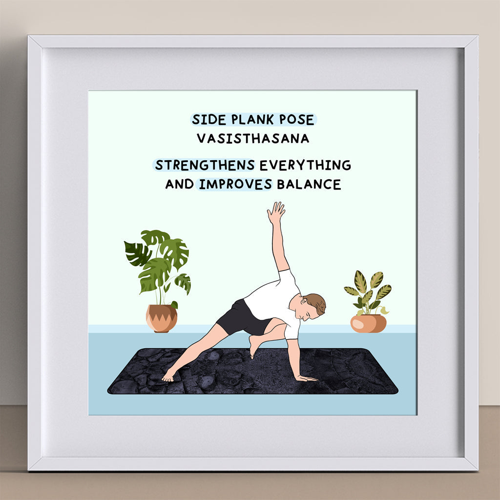 Side Plank Pose Doodle Card