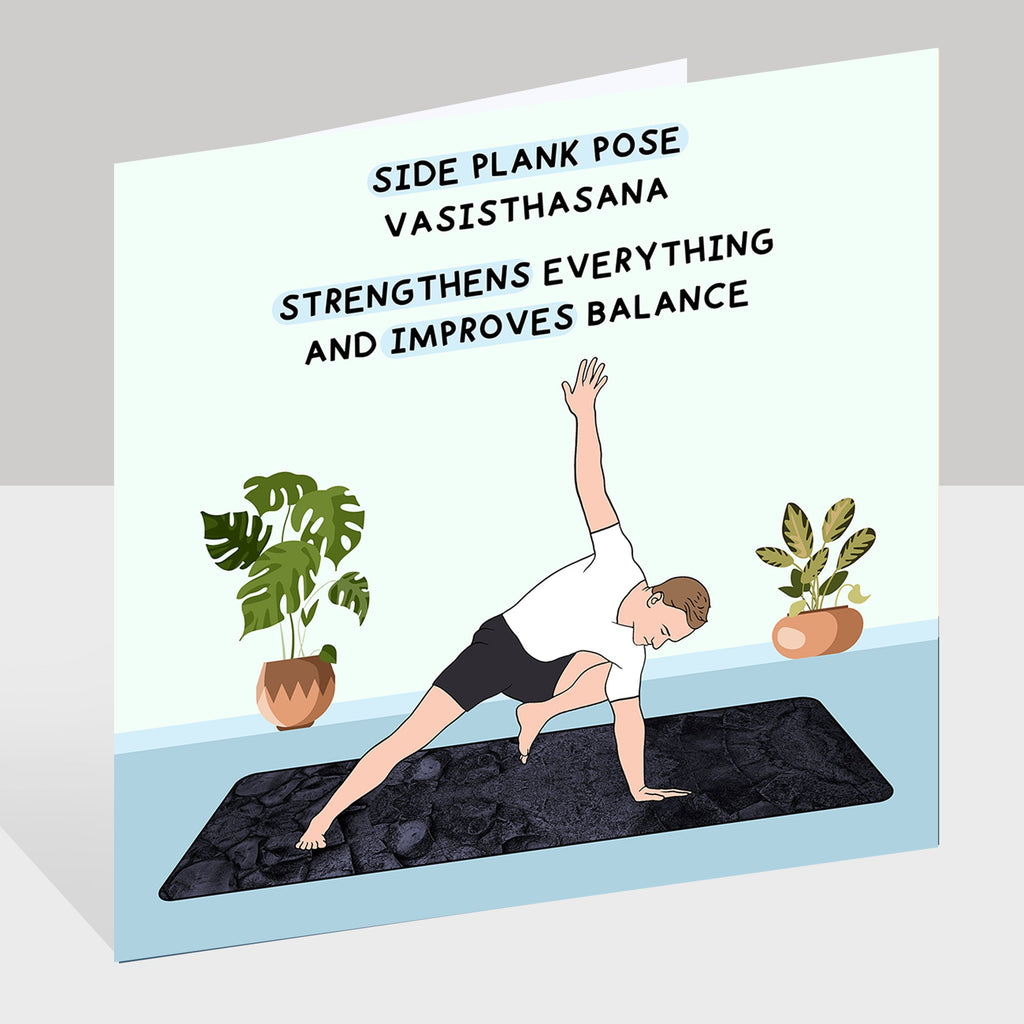 Side Plank Pose Doodle Card