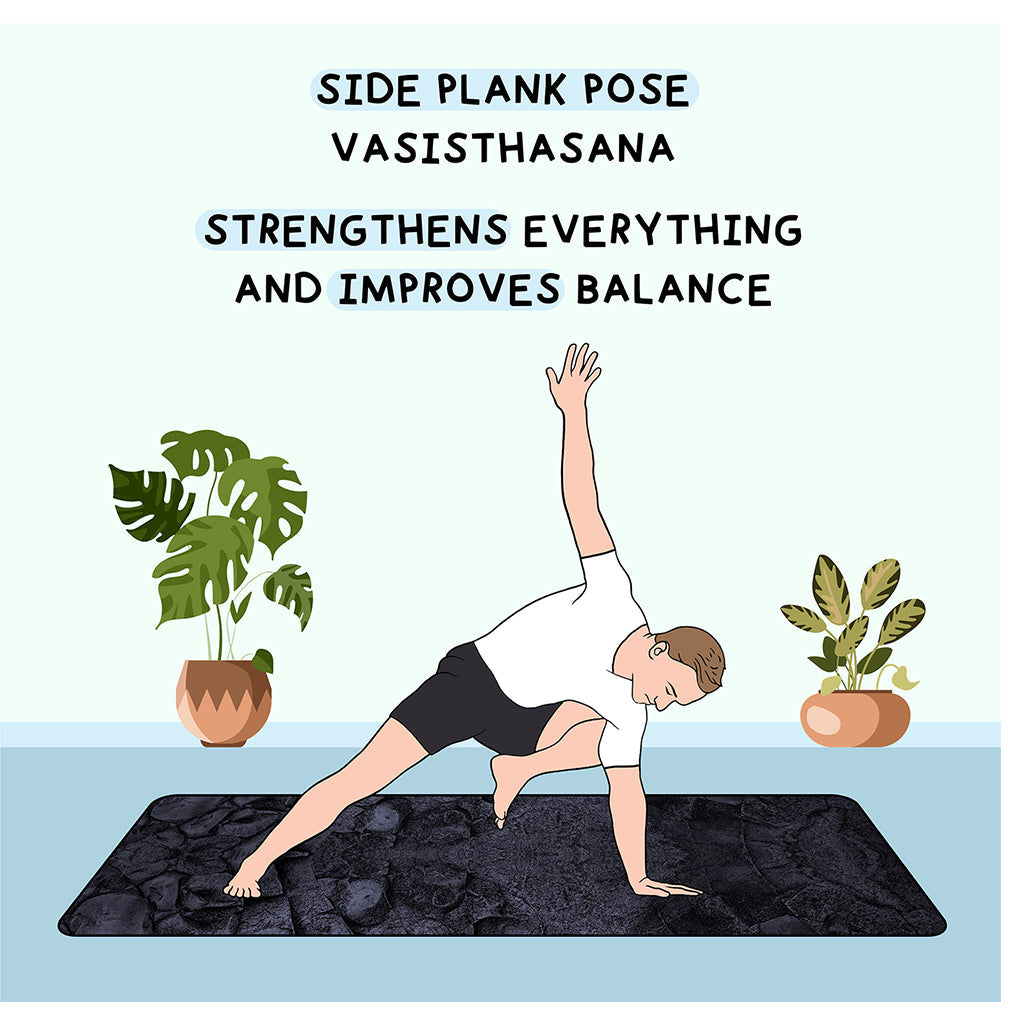 Side Plank Pose Doodle Card