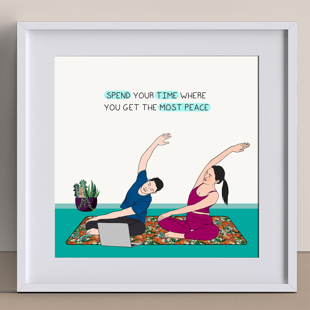 Spend your time where you get the most peace Doodle Card