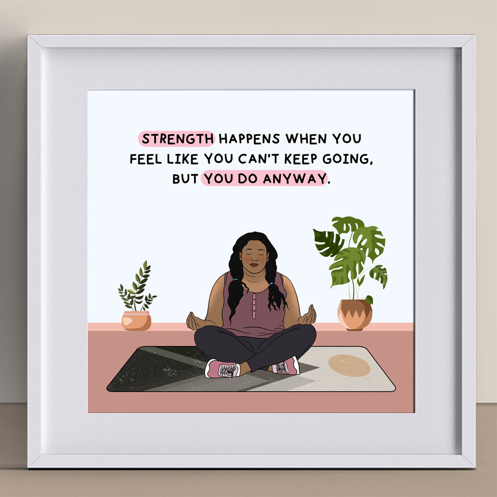 Strength Happens Doodle Card