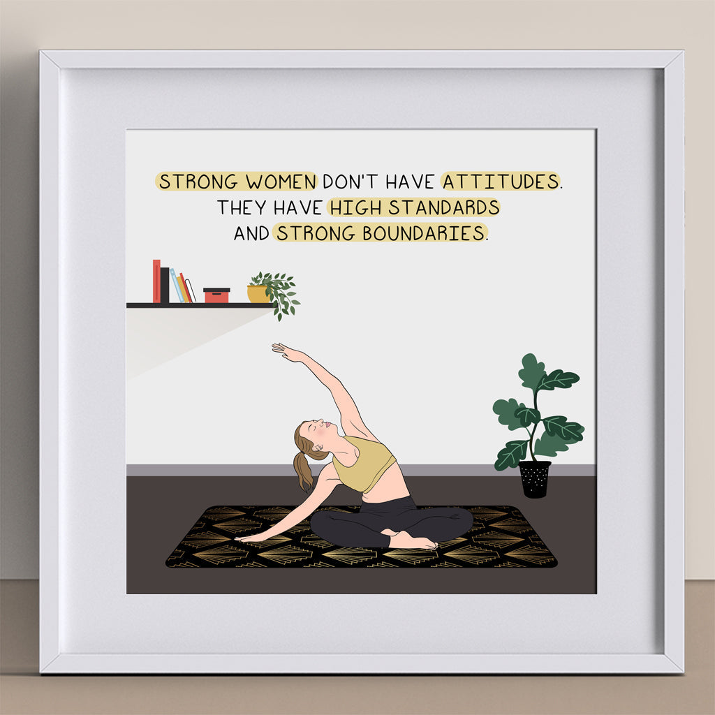 Strong Women Don't Have Attitudes Doodle Card