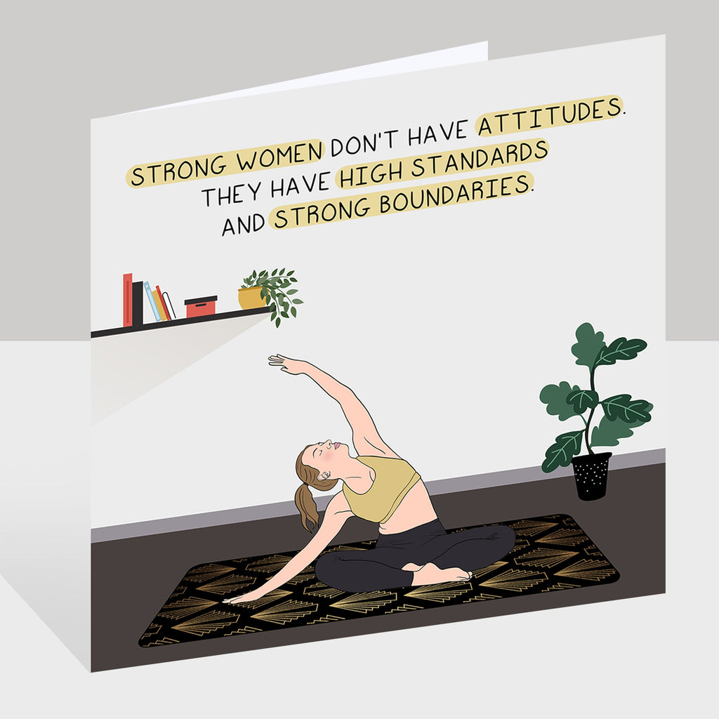 Strong Women Don't Have Attitudes Doodle Card