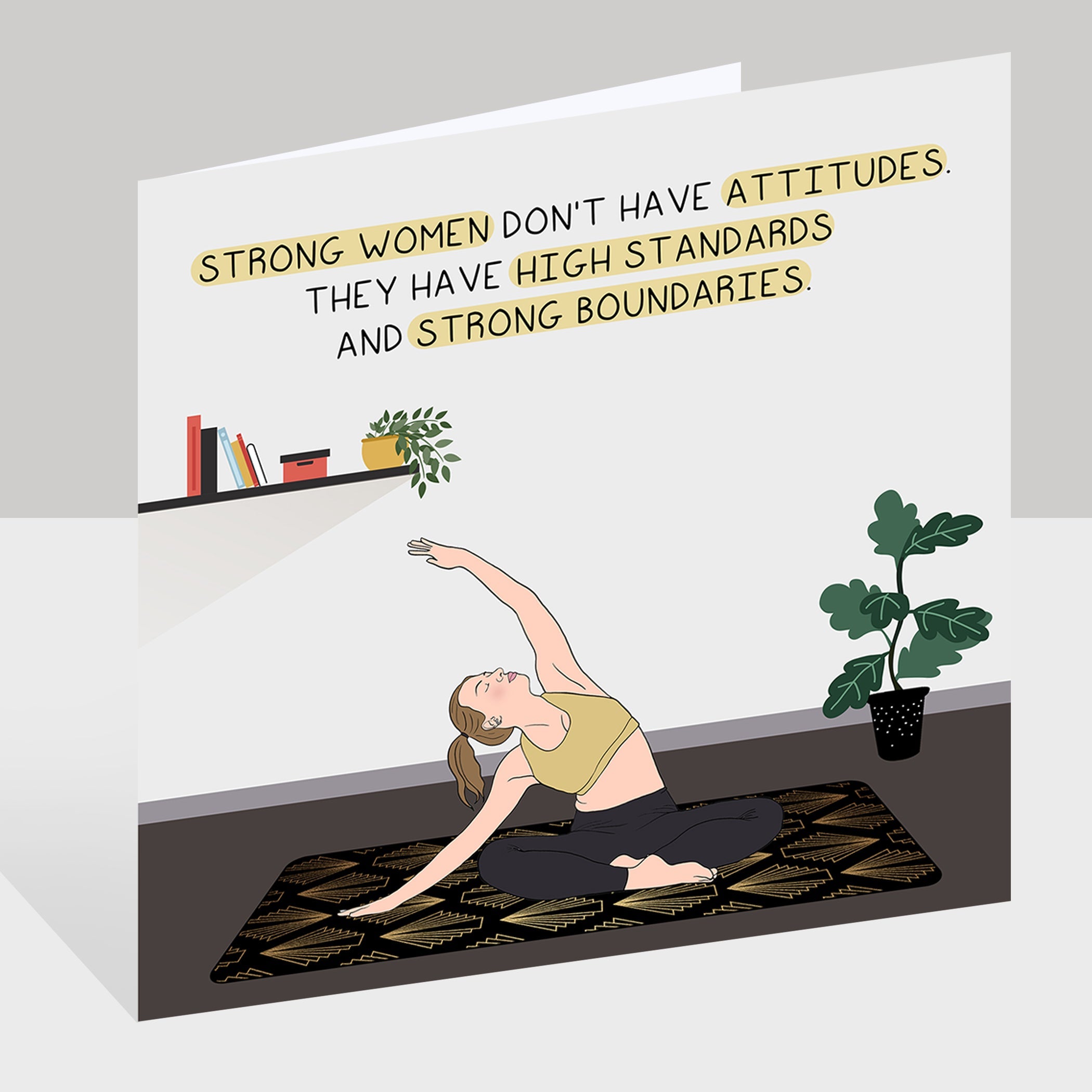 Strong Women Don't Have Attitudes Doodle Card