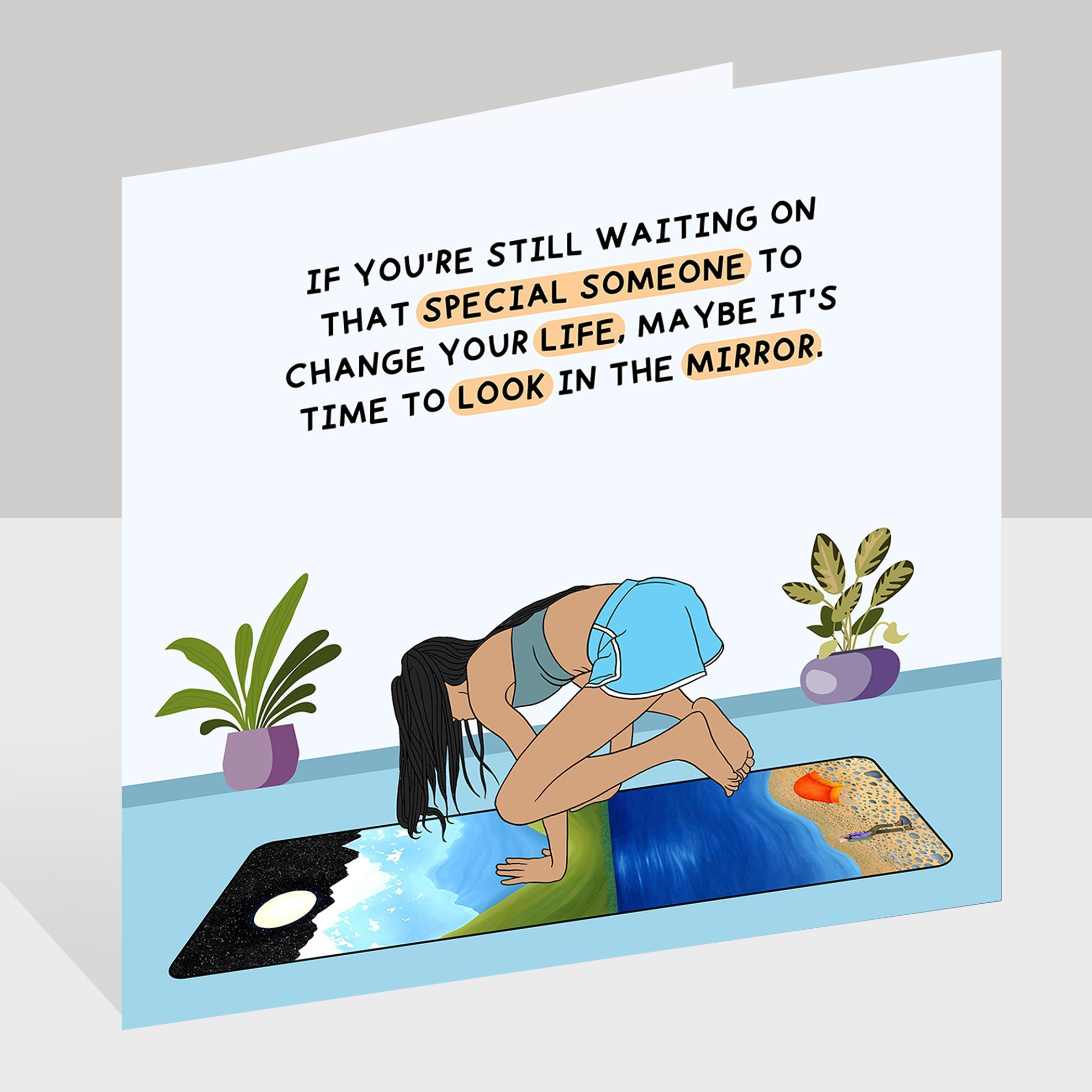 Take A Look In The Mirror Doodle Card