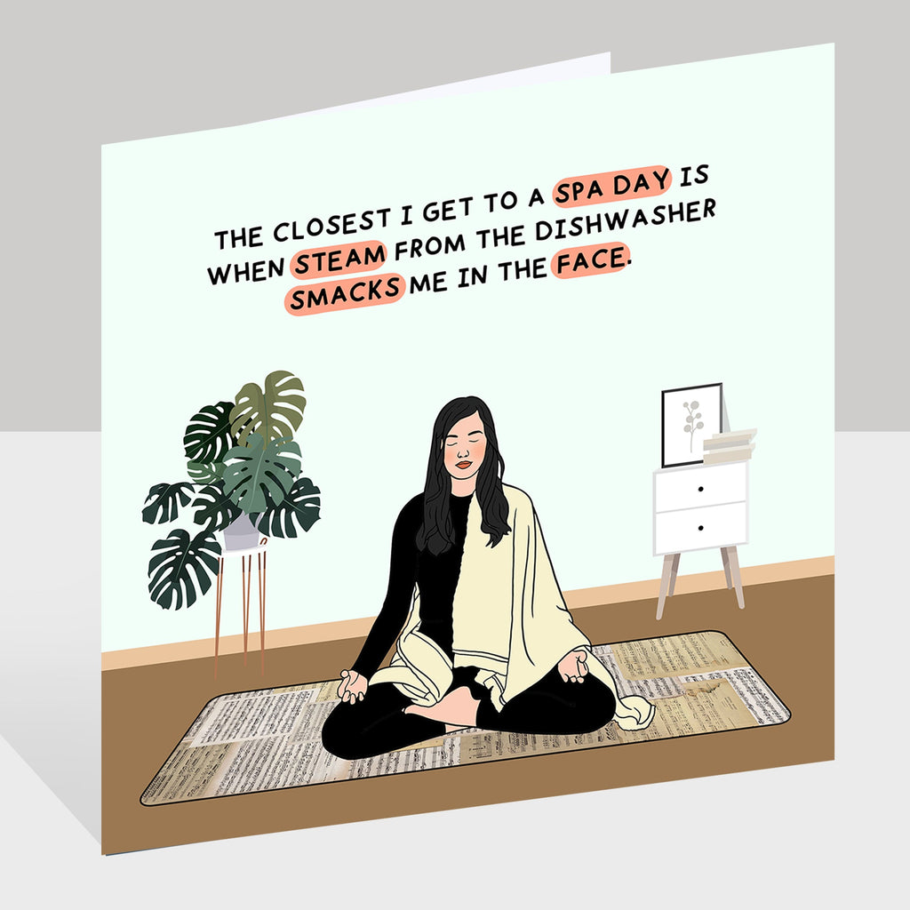 The Closest I Get To Spa Day Doodle Card