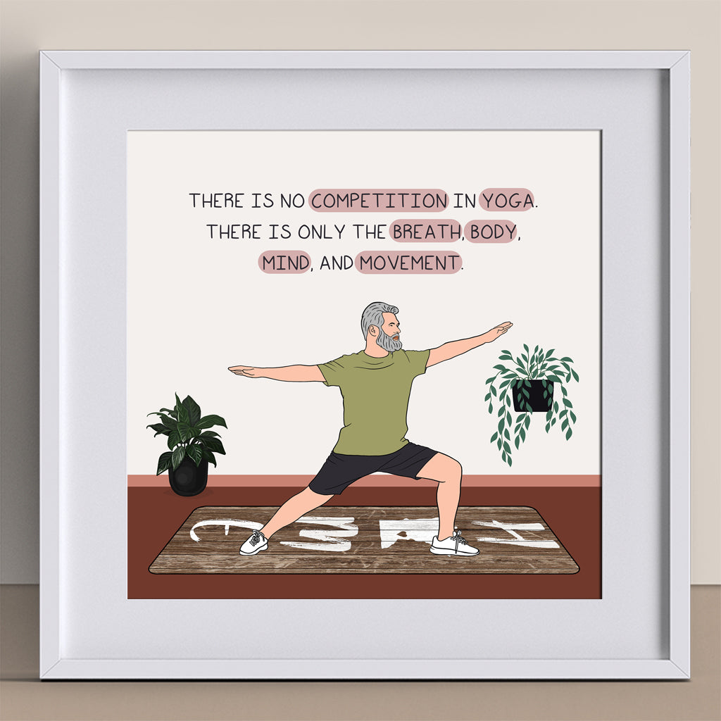 There is no competition in yoga Doodle Card