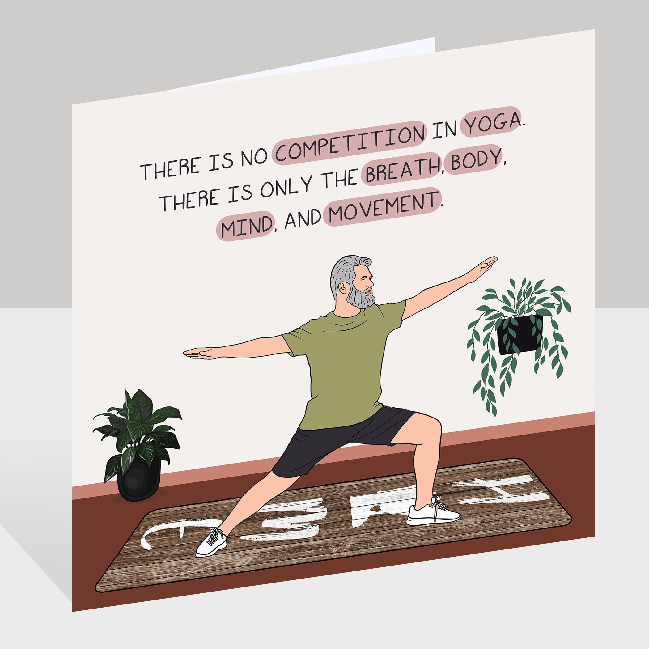 There is no competition in yoga Doodle Card