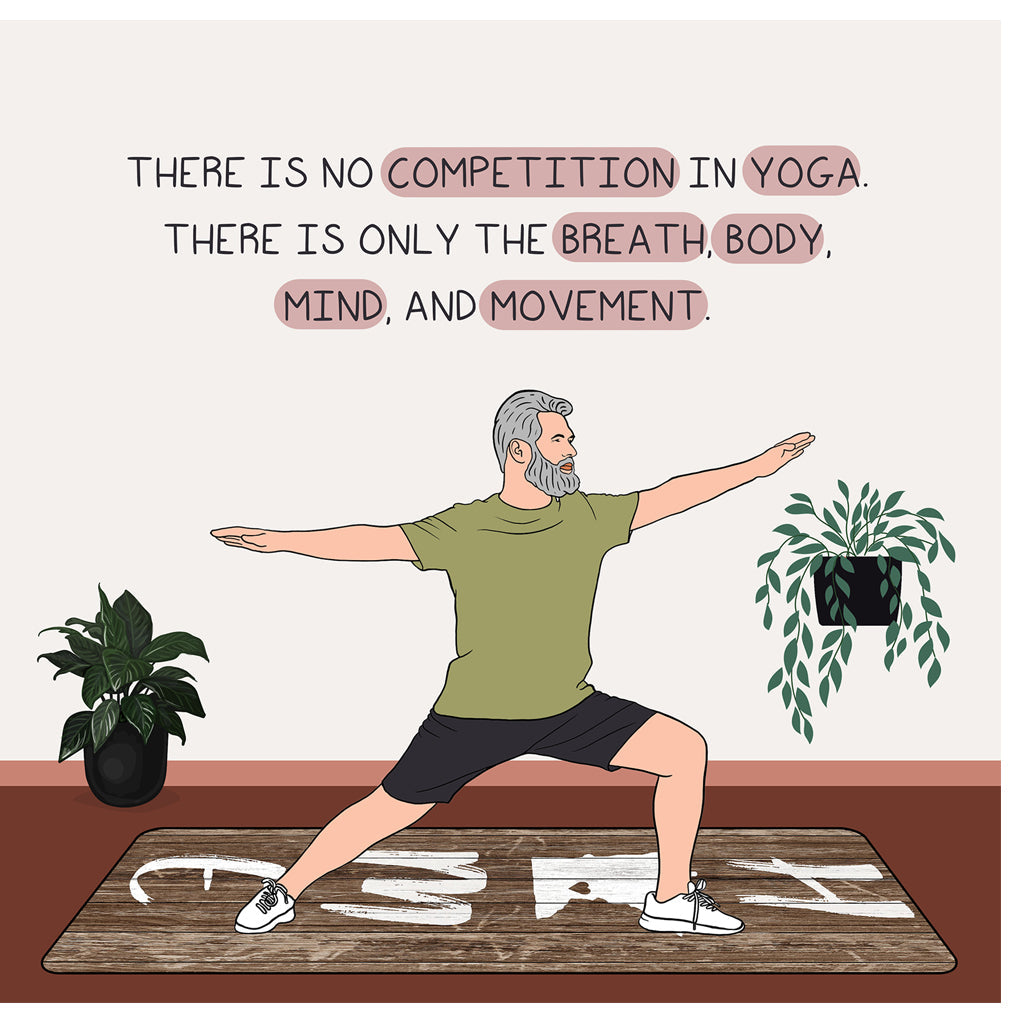 There is no competition in yoga Doodle Card