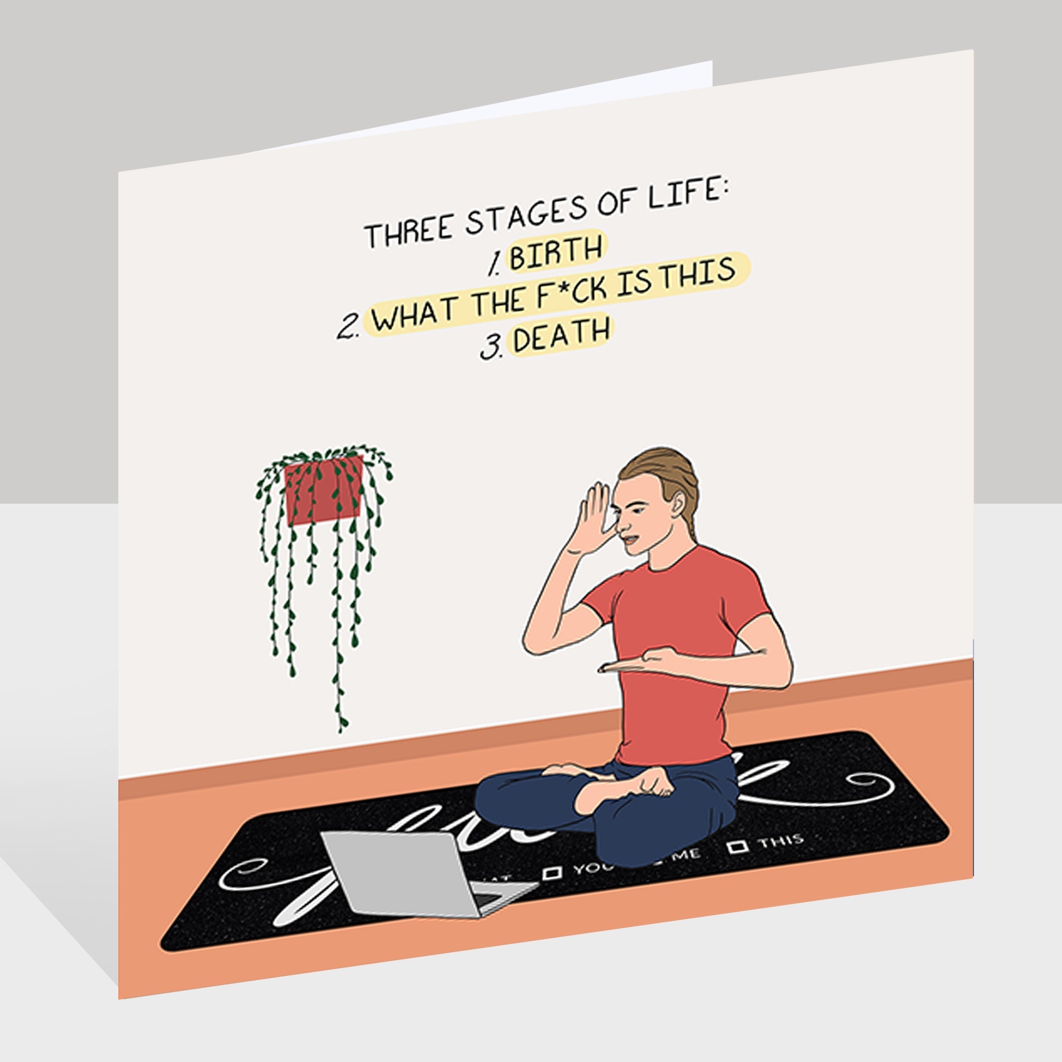 Three stages of life Doodle Card