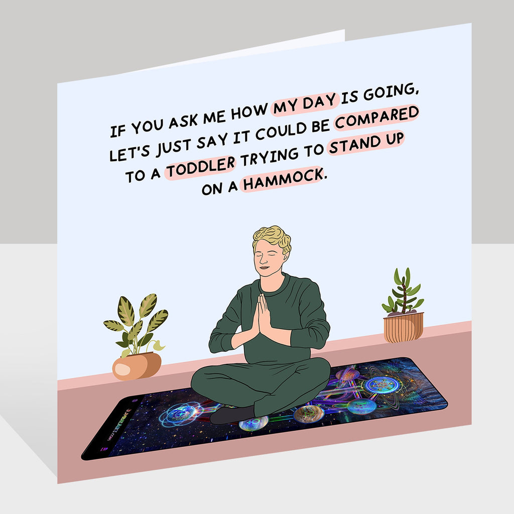 Toddler Trying To Stand Up Doodle Card