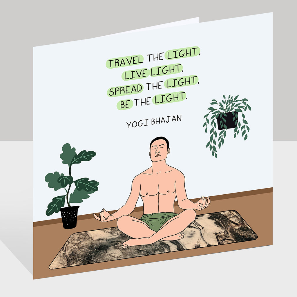 Travel the light Doodle Card