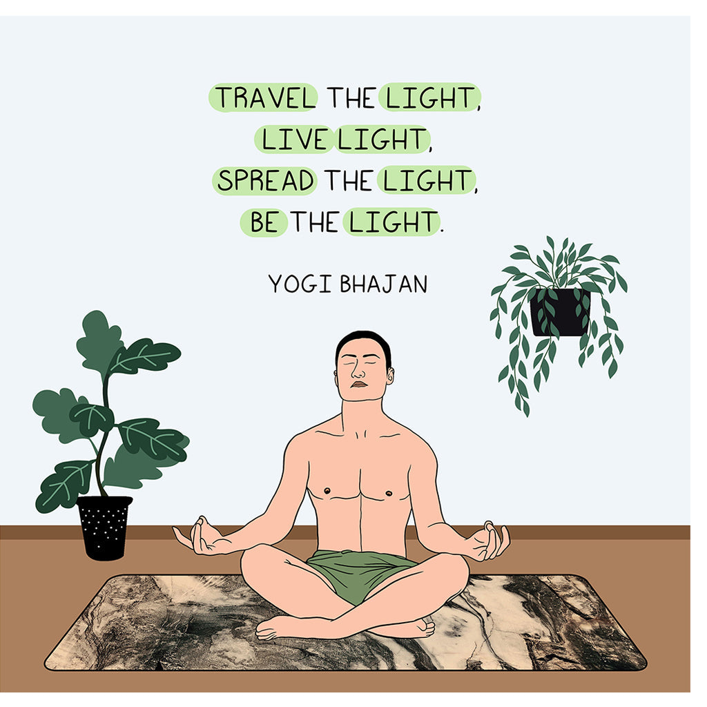 Travel the light Doodle Card