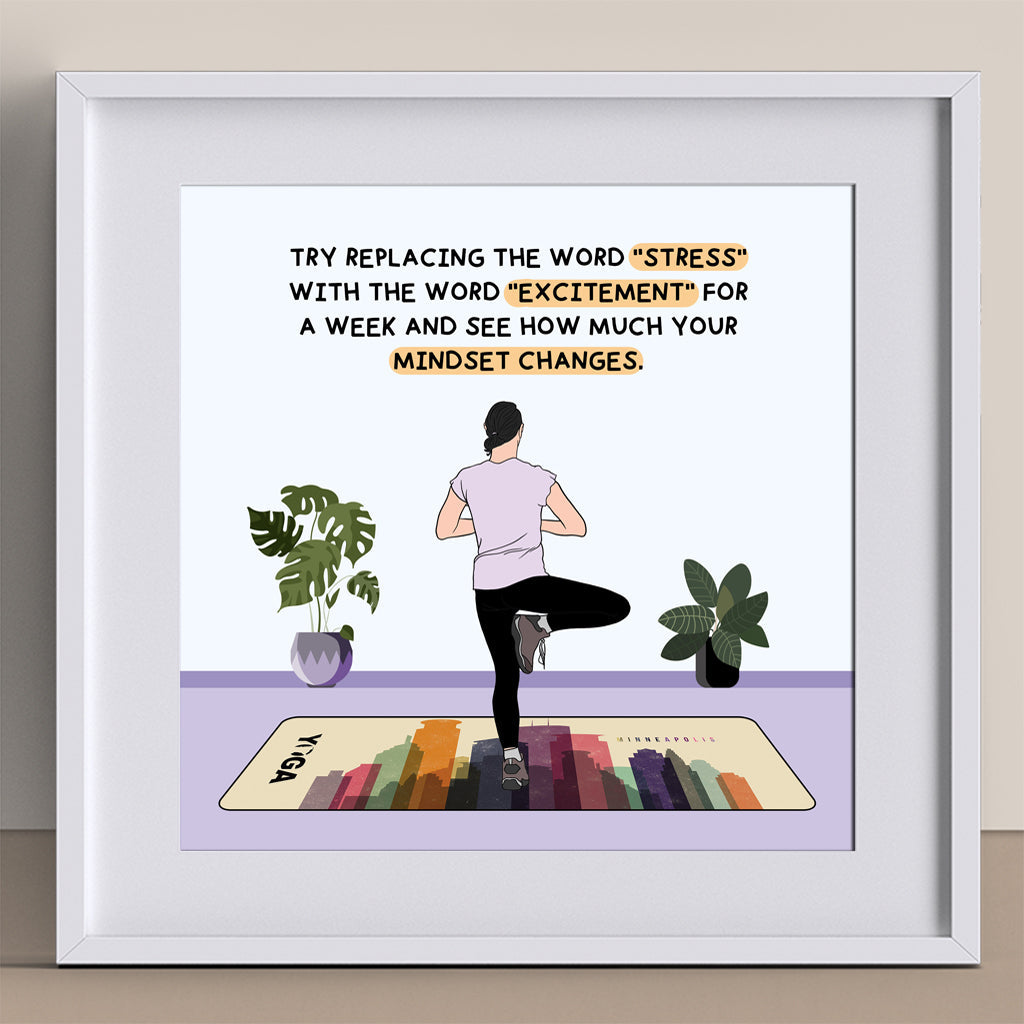 Try Replacing The Word Stress Doodle Card