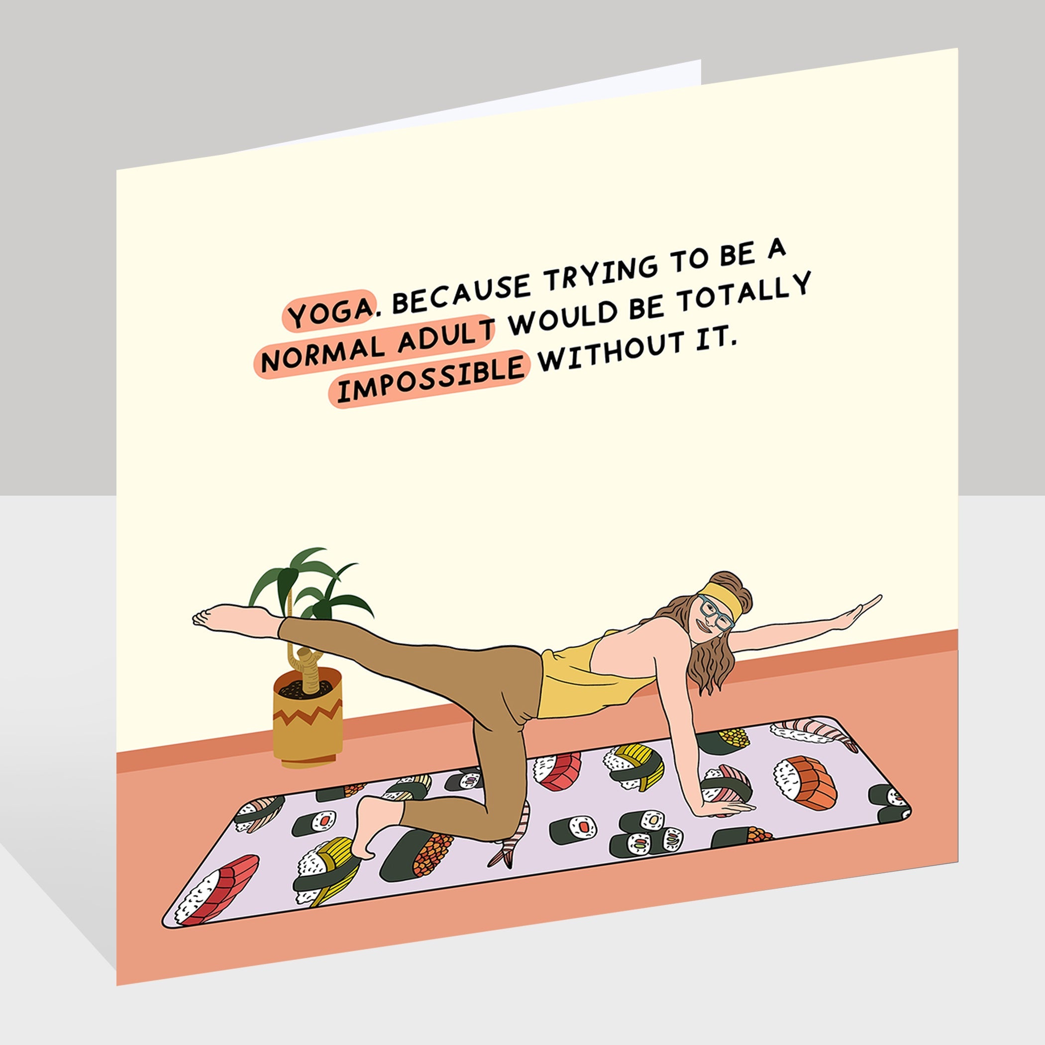 Trying To Be Normal Adult Doodle Card