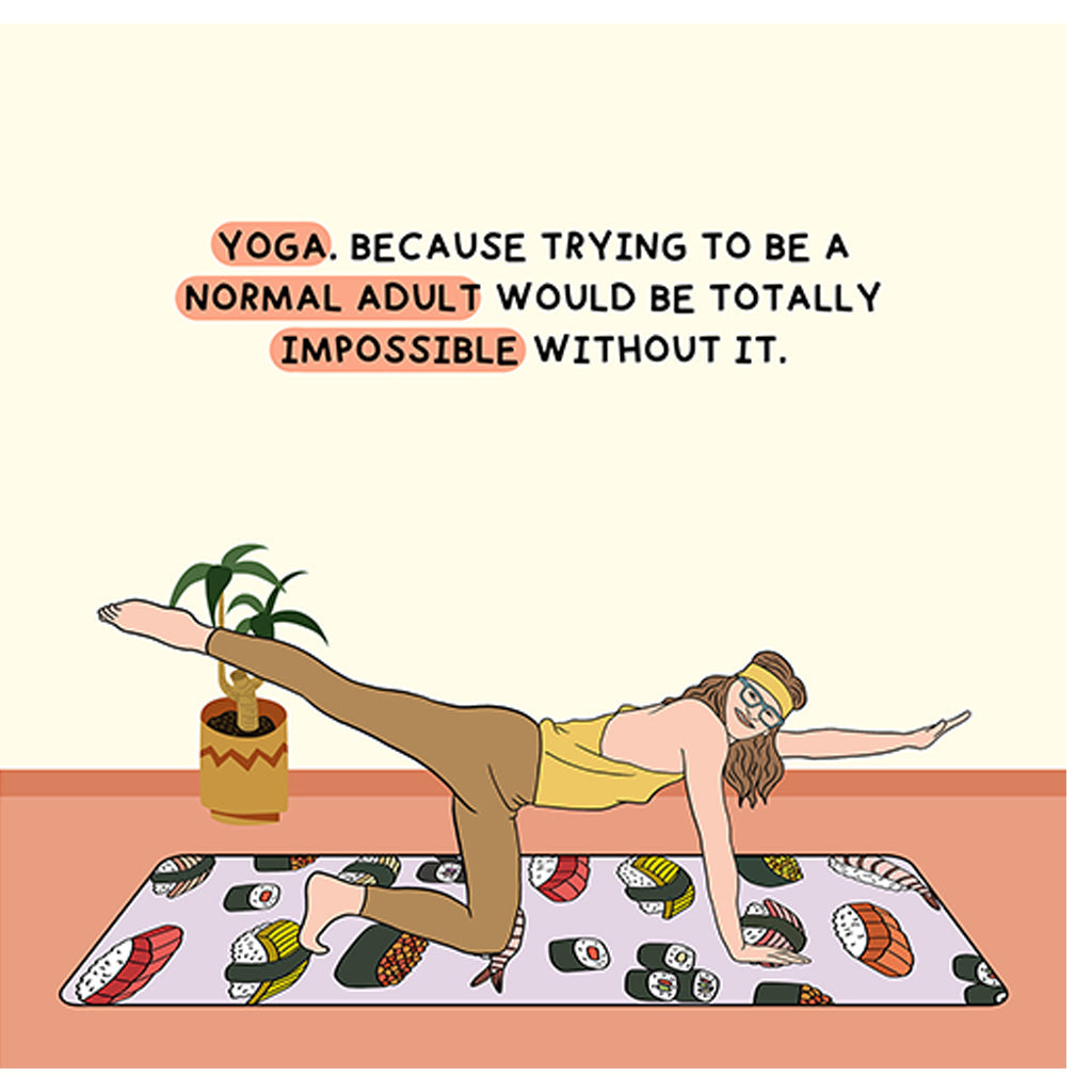 Trying To Be Normal Adult Doodle Card